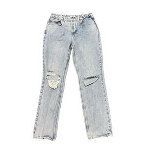 Good American High Rise Straight Leg Jeans